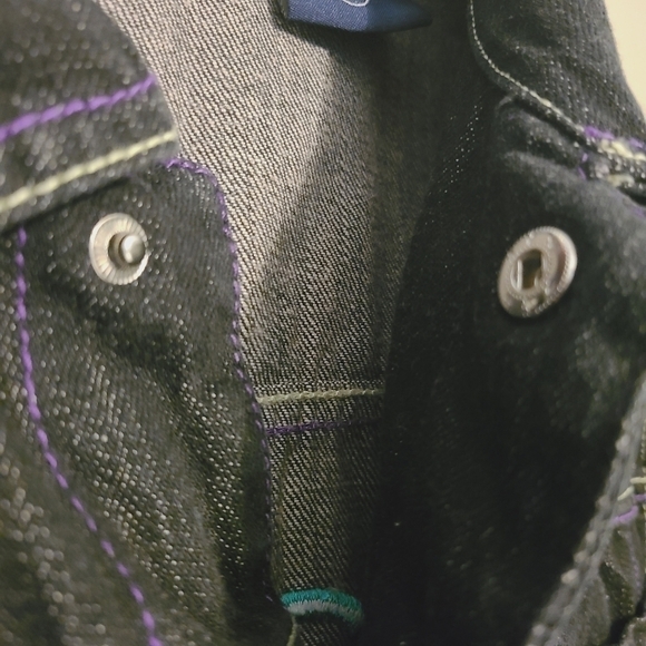 Coogi Australia | Youth Size Black Graphic Denim Jacket (Size 14/16) - Picture 6 of 15